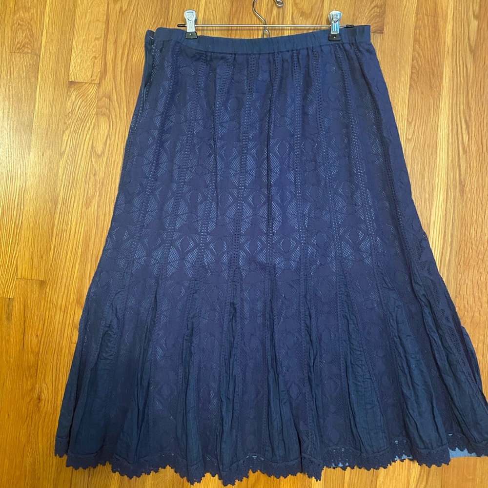 Vintage Y2K Coldwater Creek navy skirt